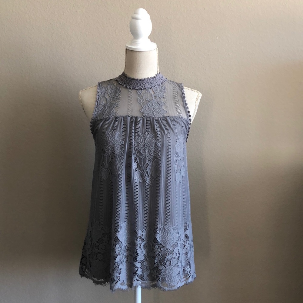 Halter Neck Lace Blouse
